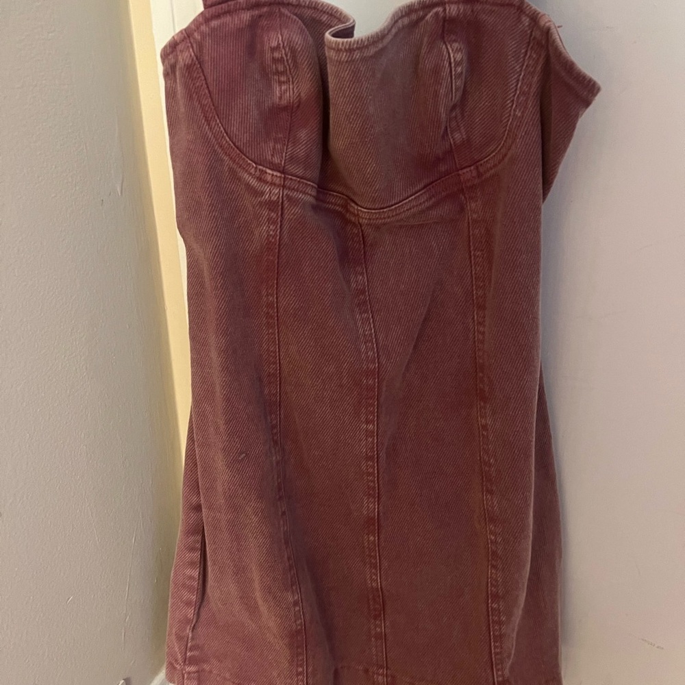 Denim urban outfitters coral dress